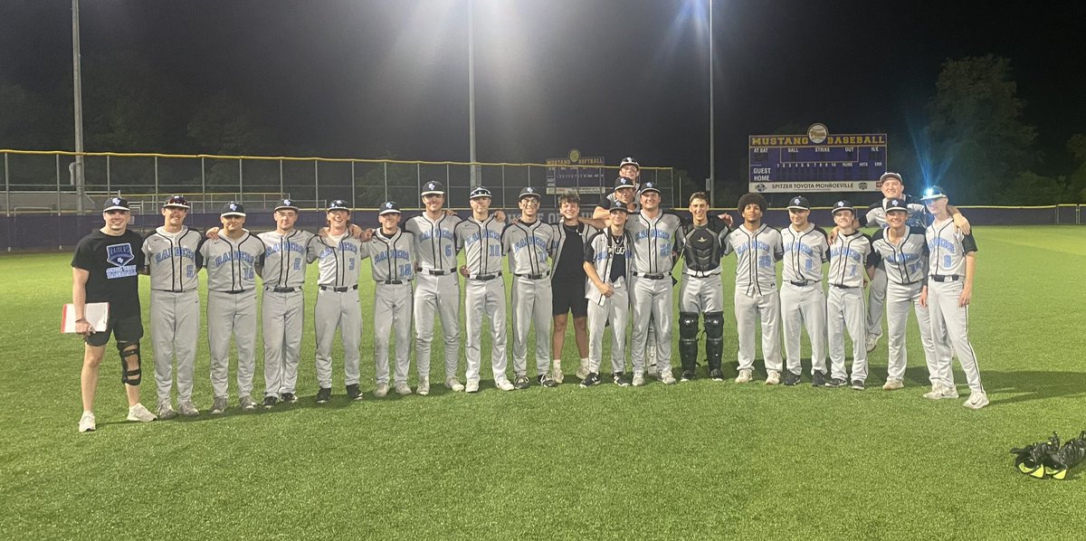 SV Varsity with the First Round Win over Hempfield
Total Team Effort!
Freedman starts on the hill and Tkatch goes the next 5 no runs 7k’s for the win. 
Everyone hit today! Erdos, Anderton, DelDuca, Piekutowski, Parrotto, Malak(2), Fowler, Rebholz(2),Leiendecker. Well done boys.