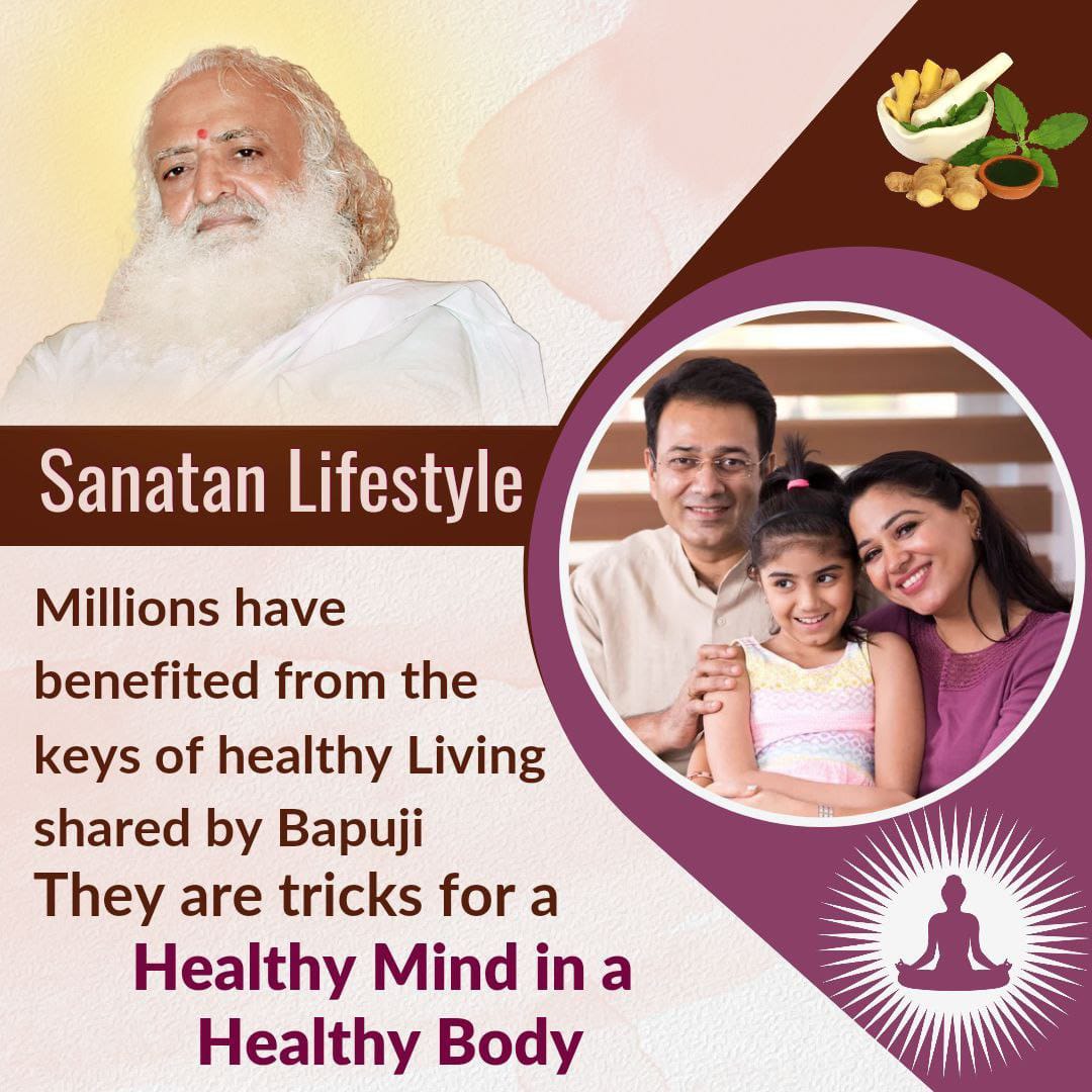 Ashram Ghaziabad (@ashramgzb) on Twitter photo #SanatanLifestyle рдЕрдкрдирд╛рдУ, рд╕реНрд╡рд╕реНрде,рд╕реБрдЦреА,рд╕рдореНрдорд╛рдирд┐рдд рдЬреАрд╡рди рдЬрд┐рдУред
рдкреВрдЬреНрдп Sant Shri Asharamji Bapu рд╕рддреНрд╕рдВрдЧ рдореЗрдВ рдЕрдиреЗрдХ Keys For Healthy Life рдмрддрд╛рддреЗ рд╣реИрдВ,рдЙрдирд╕реЗ рд╣рдо рд▓рд╛рдн рд▓реЗрдВ, рдЬреИрд╕реЗ рд╕реБрдмрд╣ рдЙрдардХрд░ рддреБрд░рдиреНрдд рдирд╣реАрдВ рдЪрд▓рдирд╛ рдЪрд╛рд╣рд┐рдП, рдкрд╣рд▓реЗ рдиреАрдВрдж рд╕реЗ рдЬрд╛рдЧрдиреЗ рдкрд░ рд╢рд░реАрд░ рдХреЛ рдереЛрдбрд╝рд╛ рдЦреАрдВрдЪрдирд╛ рдЪрд╛рд╣рд┐рдП рдЬрд┐рд╕рд╕реЗ рдкреВрд░реЗ рд╢рд░реАрд░ рдореЗрдВ рд░рдХреНрдд рд╕рдВрдЪрд╛рд░ рд╣реЛ рд╕рдХреЗред #SanatanLifestyle рдЕрдкрдирд╛рдУ, рд╕реНрд╡рд╕реНрде,рд╕реБрдЦреА,рд╕рдореНрдорд╛рдирд┐рдд рдЬреАрд╡рди рдЬрд┐рдУред
рдкреВрдЬреНрдп Sant Shri Asharamji Bapu рд╕рддреНрд╕рдВрдЧ рдореЗрдВ рдЕрдиреЗрдХ Keys For Healthy Life рдмрддрд╛рддреЗ рд╣реИрдВ,рдЙрдирд╕реЗ рд╣рдо рд▓рд╛рдн рд▓реЗрдВ, рдЬреИрд╕реЗ рд╕реБрдмрд╣ рдЙрдардХрд░ рддреБрд░рдиреНрдд рдирд╣реАрдВ рдЪрд▓рдирд╛ рдЪрд╛рд╣рд┐рдП, рдкрд╣рд▓реЗ рдиреАрдВрдж рд╕реЗ рдЬрд╛рдЧрдиреЗ рдкрд░ рд╢рд░реАрд░ рдХреЛ рдереЛрдбрд╝рд╛ рдЦреАрдВрдЪрдирд╛ рдЪрд╛рд╣рд┐рдП рдЬрд┐рд╕рд╕реЗ рдкреВрд░реЗ рд╢рд░реАрд░ рдореЗрдВ рд░рдХреНрдд рд╕рдВрдЪрд╛рд░ рд╣реЛ рд╕рдХреЗред