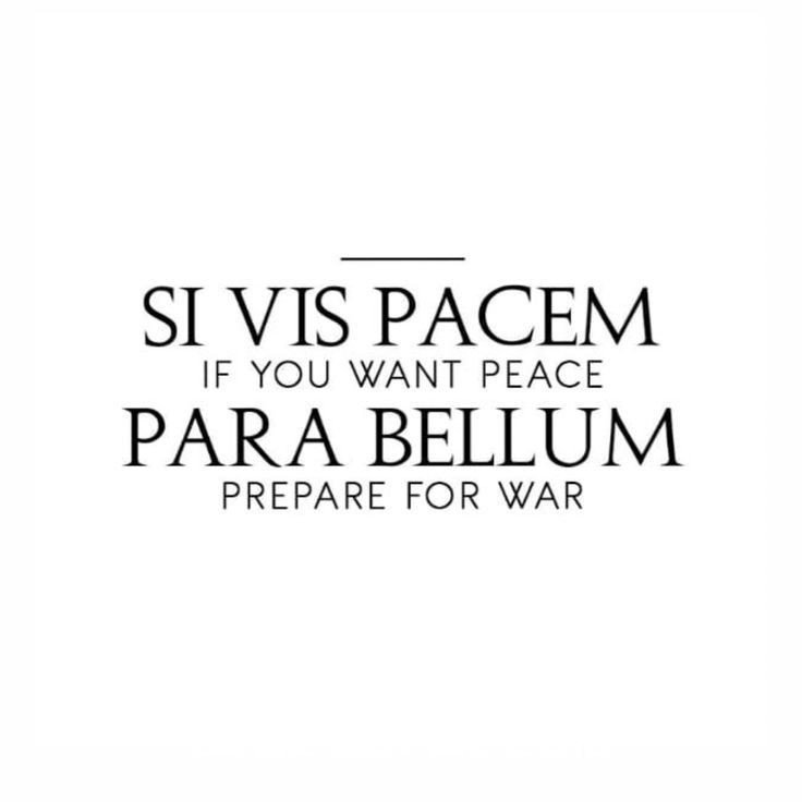 Let's prepare for war....