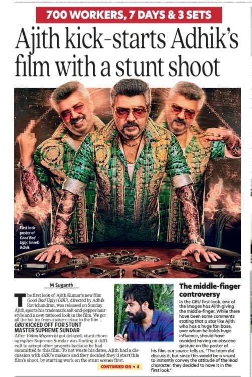 #GoodBadUgly shoot started with a Stunt sequence in Hyderabad 😎🔥 700 workers, 7 days & 3 Set , Shoot Will Continue till June 1st week.. ~ #ChennaiTimes #AjithKumar