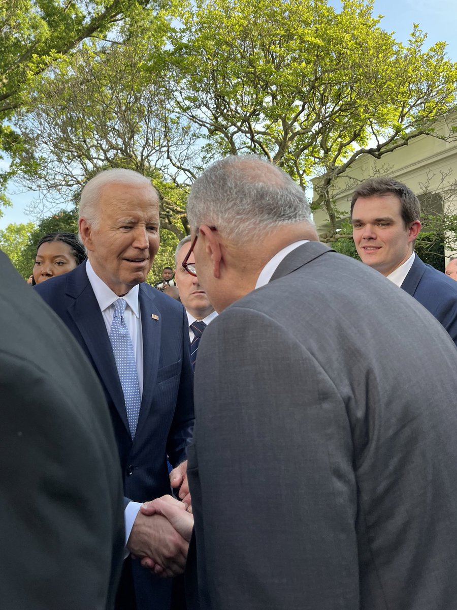 SenSchumer's tweet photo. What an honor and a joy to celebrate Jewish American Heritage Month tonight at the White House with President Biden! https://t.co/5G7XMbGljr