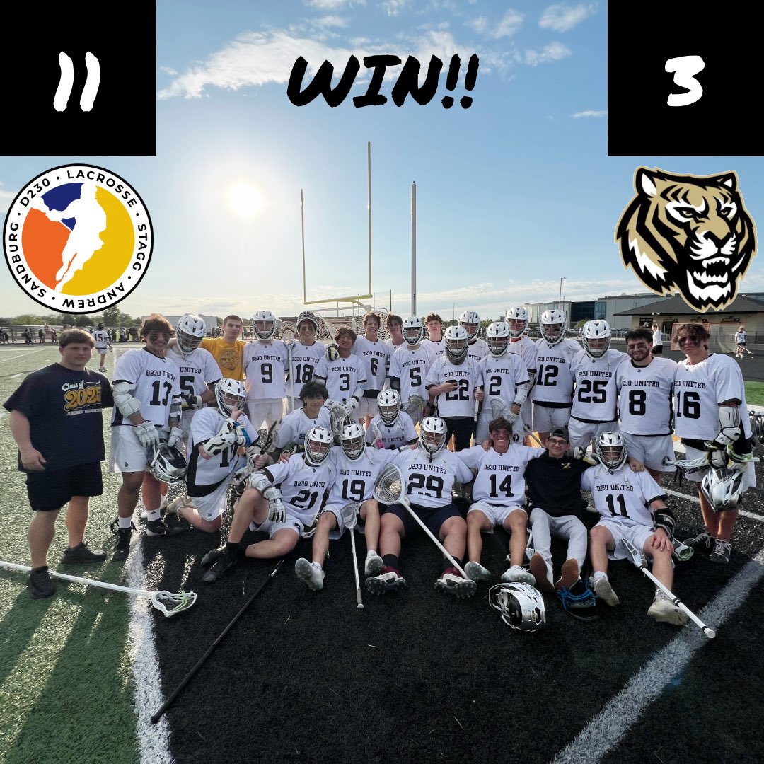 D230UnitedLax's tweet photo. D230 United tops Oak Forest 11-3 in the first round of Sectionals! Great job by the whole team. Back at it Wednesday vs Lockport! https://t.co/XeiF6SFFXP
