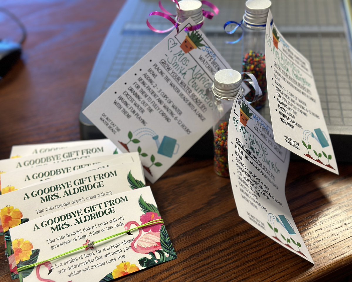 katie_counselor's tweet photo. EOY Gifts Loading 😎 
From my Small Groups to my Individual Counseling Friends, they all deserve to feel a sense of control, ownership &amp; closure over their journey this year.🥰 
#smithelementary #smithstars #princetonisd https://t.co/2xJppK9nVK