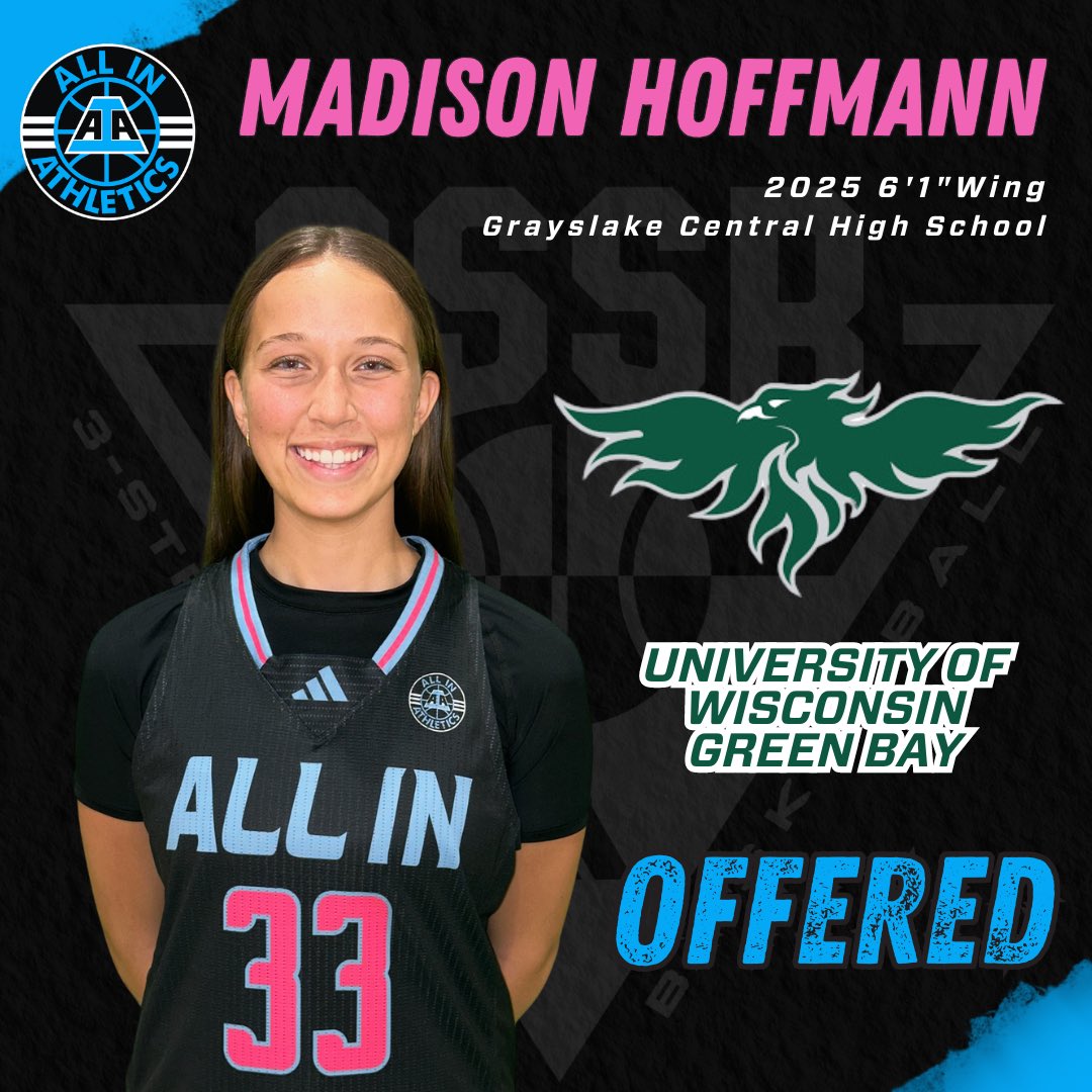 OFFERED!!! Congrats 2025 Madison Hoffmann on receiving an offer from <a href="/gbphoenixwbb/">Green Bay Women’s Basketball</a> and Head Coach <a href="/kayla_karius/">Kayla Karius (Tetschlag)</a> 

<a href="/mhoffmannnn/">Madison Hoffmann</a> #ALLINfamily