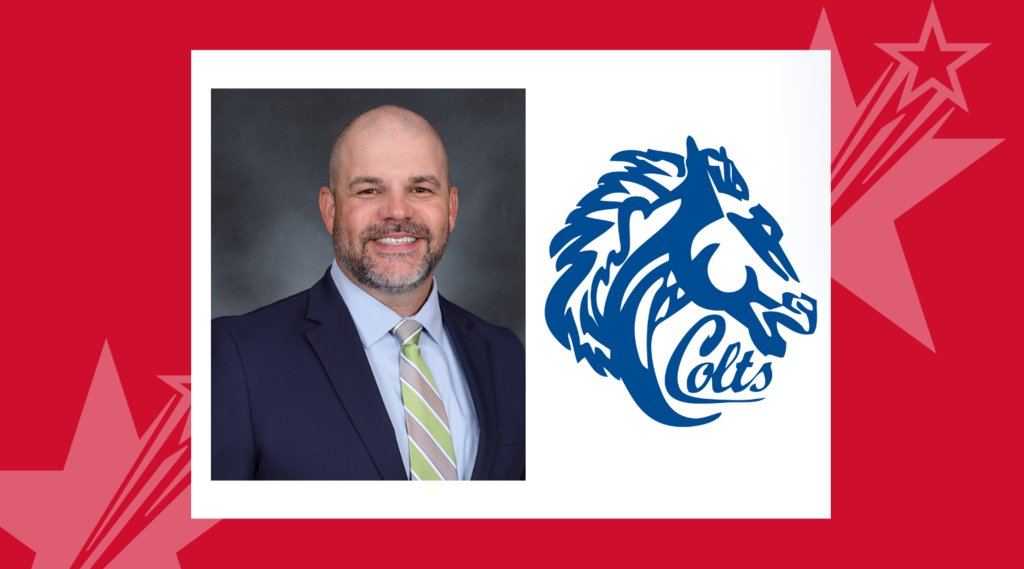 GCISD's tweet photo. At the May 20 Board Meeting, the Board of Trustees approved Dr. Bryan Calvert as the new principal of Colleyville Middle School.
Learn more about Dr. Calvert: https://t.co/hfmHai60nx https://t.co/mVw2OKilOZ