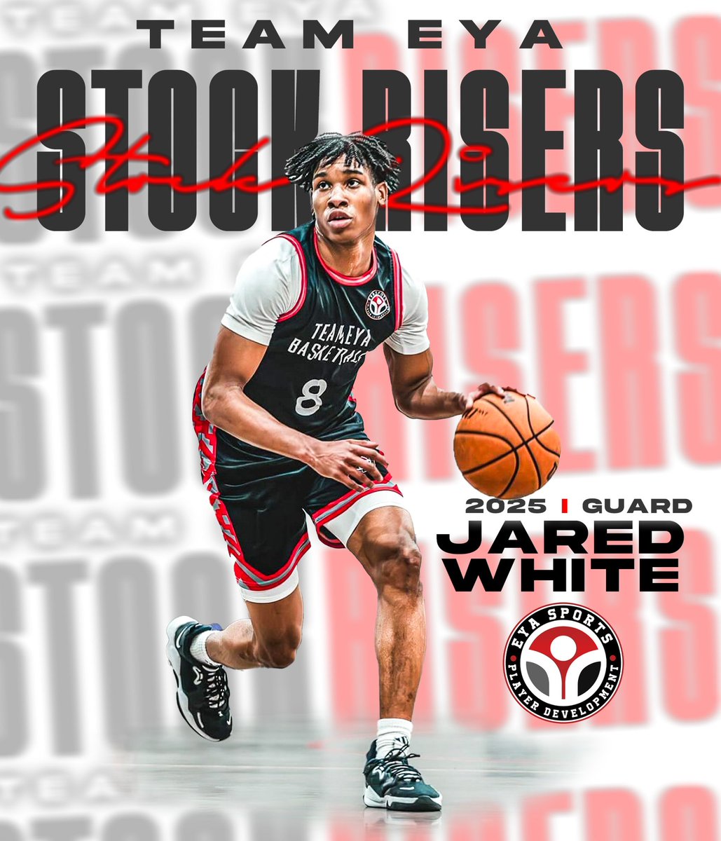 2025 G Jared White was a stack riser this weekend for <a href="/TeamEYA/">Team EYA</a> at KC Live. 

Elite on ball defender 
High level IQ 
Scores the ball on all 3 levels 
Handles the ball in traffic
High percentage shot maker
High Asst &amp; low turnover ratio 

#EYASportsFamily