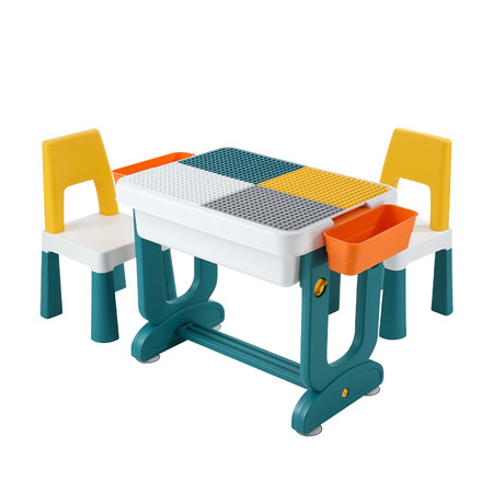 Kids Table and 2 Chairs Set Block Building Play Centre Buy Now >>> tinyurl.com/mnwsu3z3 #kidstable #kidschairs #kidsfurniture #blockbuildingtable #playcentre