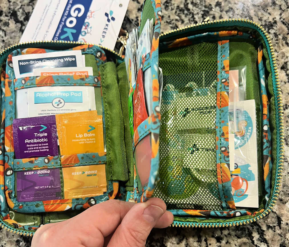 These printed first aid GoKits from Keep>Going First Aid have all you need in a compact zipper, soft case. The prints are a lot of fun too. The GoKit has 130 items to travel with -> amzn.to/3WNMt2w

#firstaid #travel #safety #camping #diaperbag #health 
*Commission link