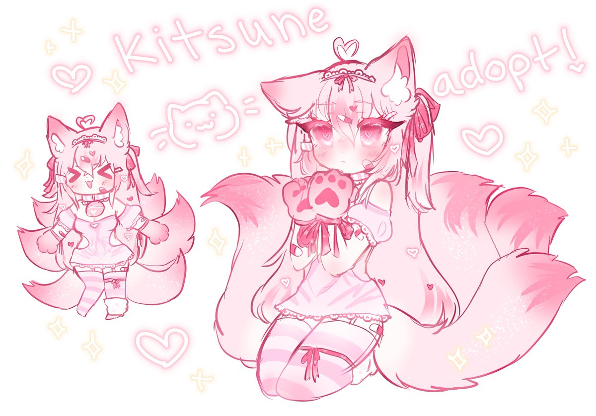 🌸𓊆 kitsune adoptable 𓊇 🩷
. . my  first  ever  auction !  (ˆ꜆ . ̫ .ˆ)꜆

sb : $25
bid min : none
ab : $300
𓊆 reply to my comment or dm to bid 𓊇

ᯇ auction end : 24 hrs
ᯇ includes no watermark / transparent pngs 
ᯇ tos in replies ~ 
#adoptable #adopt #vtuberadopt