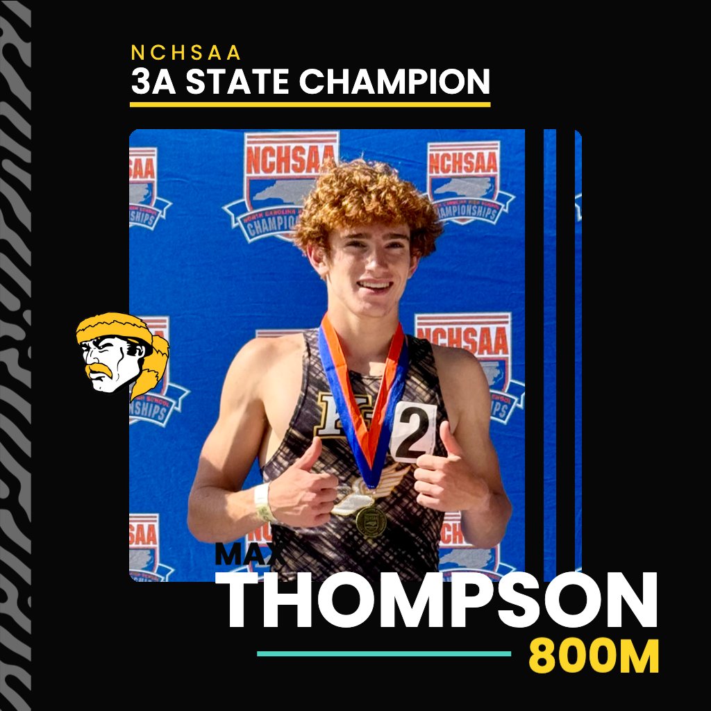 Kings Mountain High School Athletics (@kmhs_athletics) on Twitter photo Congrats to Max Thompson on winning the state championship today!!!
Max Thompson won the 800m run at the NCHSAA 3A State Track Meet. He ran a PR and broke his own school record in this event.
<a href="/NCHSAA/">NCHSAA</a> <a href="/JoeLHughesII/">Joe L. Hughes II</a> <a href="/dpless10/">David Pless</a> <a href="/CleveCoSchools/">ClevelandCountySchs</a> <a href="/2025MaxThompson/">Max Thompson</a> <a href="/KMTrackField/">Coach Spearman</a> Congrats to Max Thompson on winning the state championship today!!!
Max Thompson won the 800m run at the NCHSAA 3A State Track Meet. He ran a PR and broke his own school record in this event.
<a href="/NCHSAA/">NCHSAA</a> <a href="/JoeLHughesII/">Joe L. Hughes II</a> <a href="/dpless10/">David Pless</a> <a href="/CleveCoSchools/">ClevelandCountySchs</a> <a href="/2025MaxThompson/">Max Thompson</a> <a href="/KMTrackField/">Coach Spearman</a>