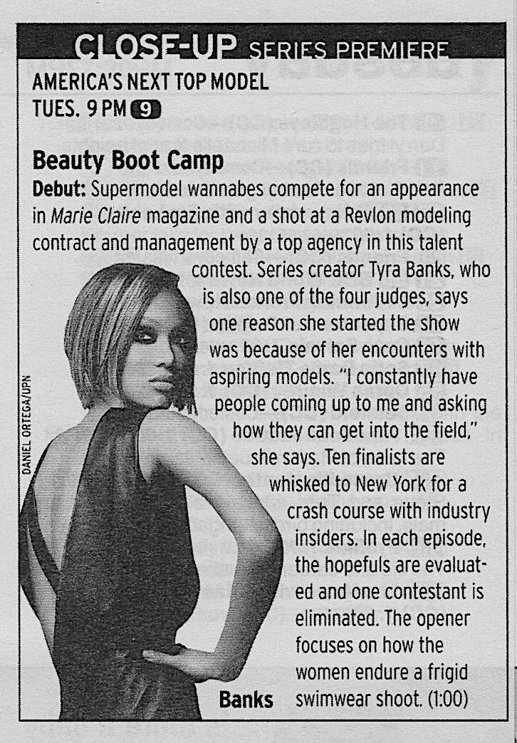 📺DEBUT: ‘America's Next Top Model’ created by Tyra Banks premiered 21 years ago, May 20, 2003, on UPN