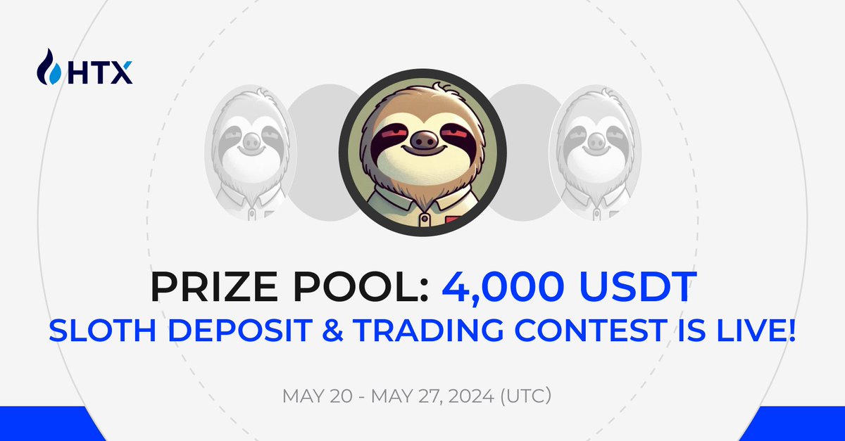 HTX_Global's tweet photo. 🦥 SLOTH Goes Live on #HTX!

Deposit &amp; Trade $SLOTH,
Win Your Share of $4,000!

 Deposit>> https://t.co/3Y9var8RMY
Trading >> https://t.co/1qtqtO9UOk https://t.co/Vh6bSzzsea