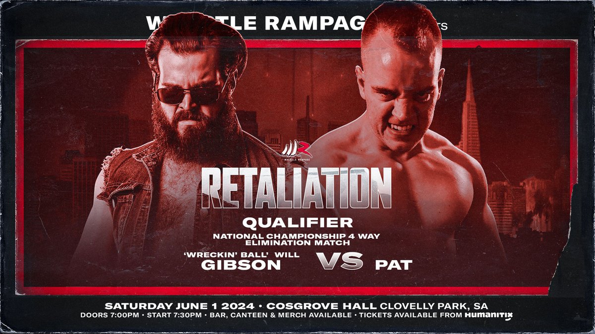 First qualifying match announced for @WRAustralia | RETALIATION 🎟️ Tickets through Humanitix events.humanitix.com/wrestle-rampag…