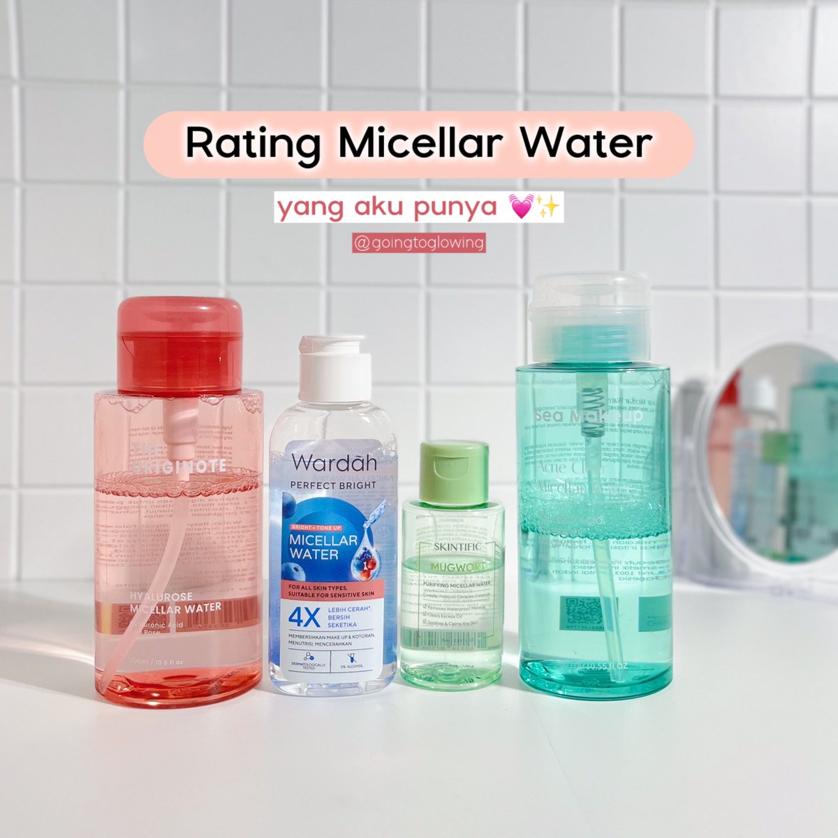 RATING MICELLAR WATER YANG AKU PUNYA 💓✨

Siapa di sini tim micellar water jg?☝🏻
Aku udah cobain beberapa micellar water selama tahun 2024 ini karena emang prefer micellar water buat first cleanser 💓
di sini aku mau share review jujur & plus minus masing2 yah✨

Save dulu yah🫶🏻