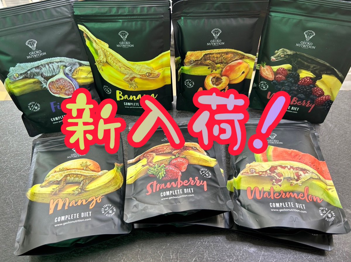 RRFスタッフです☺#リリズ
@Rep_Familiar 

■━━━━
   超絶人気‼新入荷 商品の紹介
□━━━━

○◉  GECKO NUTRITION  ◉○
ゲッコーニュートリション

粉から作る人工飼料‼️
色んな味があって美味しそう❣

#RirisReptilesFamiliar #リリズレプタイルズファミリア #旭川爬虫類 #旭川 #爬虫類