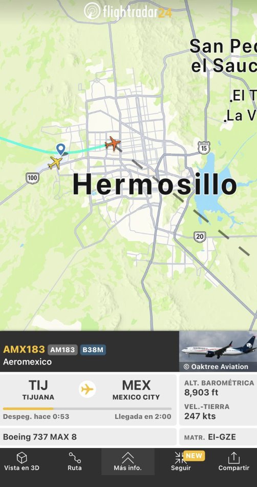 Hay una emergencia en un avión de Aeroméxico que cubría la ruta Tijuana-CDMX, me informan que aterrizarán en Hermosillo. 

Pendientes.