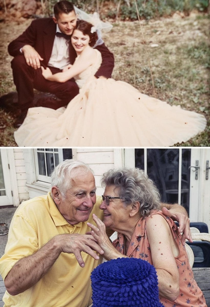 Están celebrando su 81 aniversario de bodas. 

Ella tiene 100 y él 102 años... Dales un deseo ❤️❤️