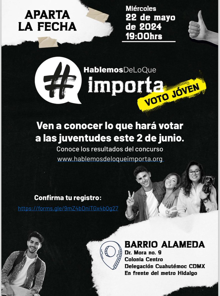 Aurélien (@aurel_gt) on Twitter photo Este #miércoles estaremos conversando con chelas y música en <a href="/BarrioAlamedaMx/">Barrio Alameda</a> sobre las causas que mueven a las juventudes.
Anunciaremos las personas ganadoras del concurso <a href="/HablemosImporta/">HablemosDeLoQueImporta</a> junto con integrantes del jurado <a href="/gloriaalcocer/">Gloria Alcocer Olmos</a> <a href="/EstefaniaVeloz/">Estefanía Veloz</a> <a href="/OphCourse/">Ophelia Pastrana 🏳️🌈</a> Este #miércoles estaremos conversando con chelas y música en <a href="/BarrioAlamedaMx/">Barrio Alameda</a> sobre las causas que mueven a las juventudes.
Anunciaremos las personas ganadoras del concurso <a href="/HablemosImporta/">HablemosDeLoQueImporta</a> junto con integrantes del jurado <a href="/gloriaalcocer/">Gloria Alcocer Olmos</a> <a href="/EstefaniaVeloz/">Estefanía Veloz</a> <a href="/OphCourse/">Ophelia Pastrana 🏳️🌈</a>