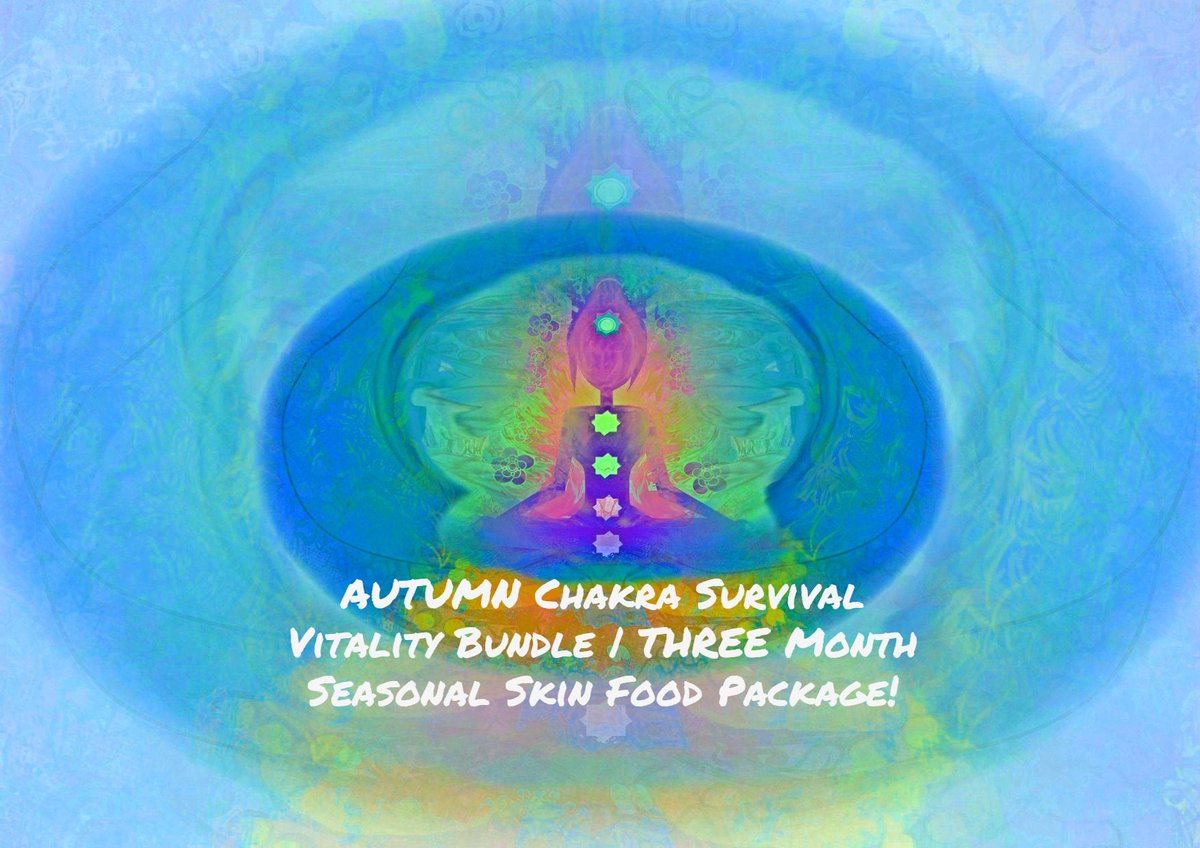 Autumn Chakra Survival Vitality Bundle | THREE Month Seasonal Skin Food Package! tuppu.net/62fea5df #organicskincare #RawPassionUk #crueltyfree #veganskincare #Etsy #Survival