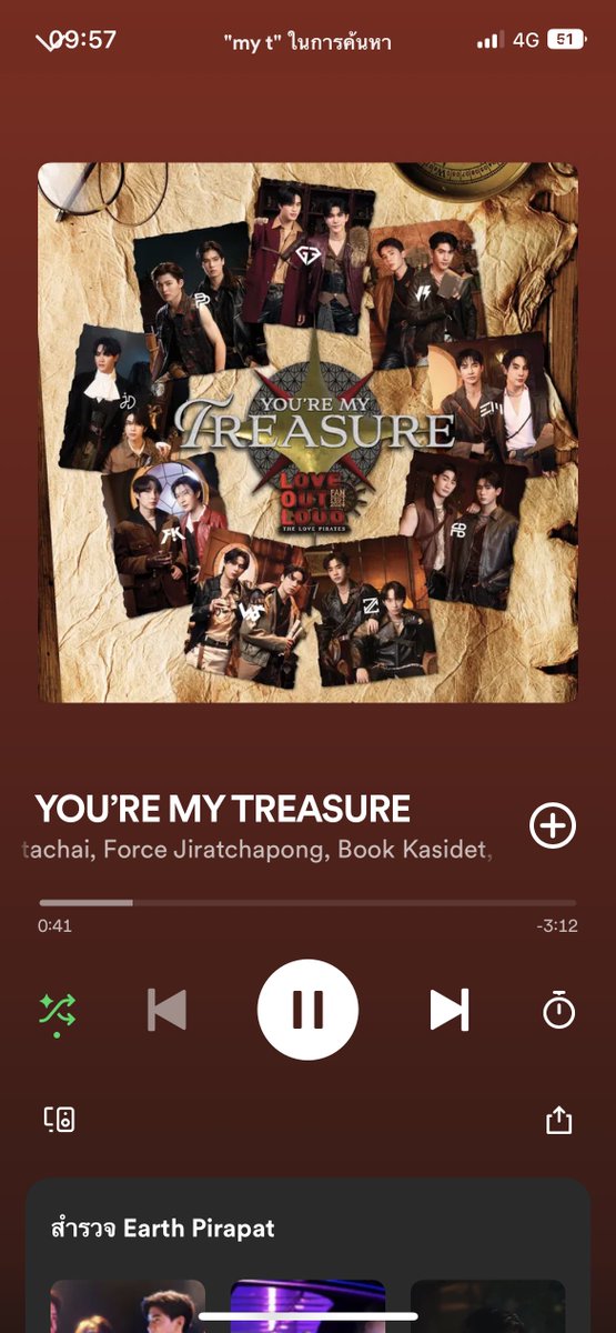 จากประเด็นที่ไม่มีชื่อของเพิร์ธและชิม่อนในเครดิตเพลง YOU’RE MY TREASURE  ในช่องทาง Spotifiy และ Apple music ทางบ้านได้แจ้งประสานงานไปยังทางค่ายให้รับทราบแล้วนะคะ 🖤💛