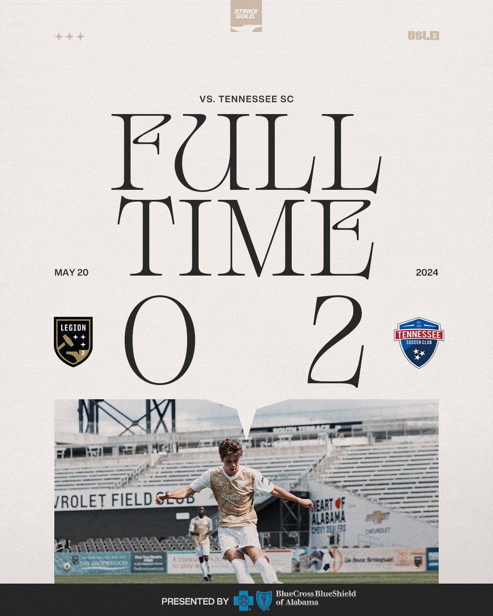 Final. Quick turn around as Legion FC 2 heads to Athens to take on Athens FC on Wednesday.