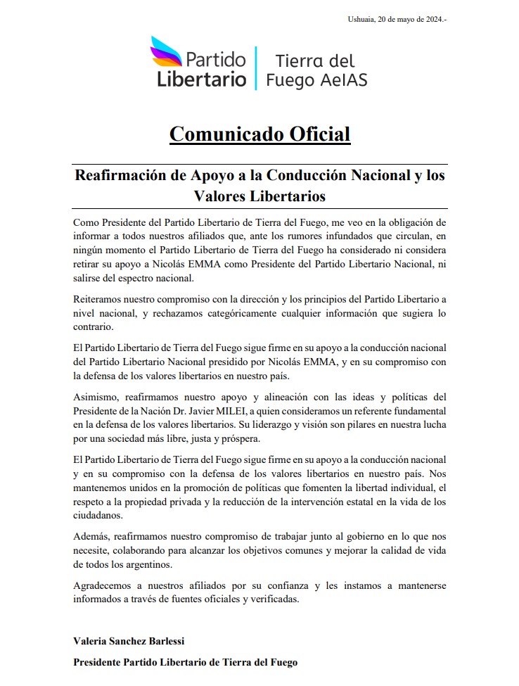 Partido Libertario Tierra del Fuego (@plibertario_tdf) on Twitter photo 