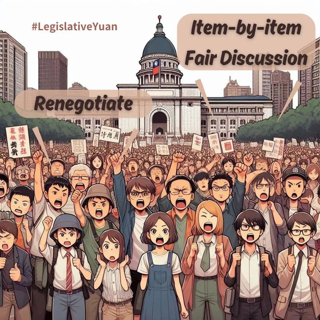 janewongtw's tweet photo. Renegotiate!
Item-by-Item Fair Discussion!
Tyranny of the Majority is not Democracy!
Objection to Unconstitutional Expansion of Power!
0517LegislativeYuan https://t.co/rfqjSQzJHe