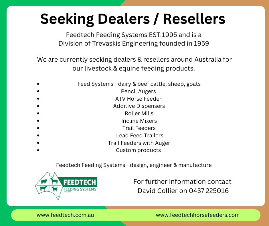 We are looking for Dealers / Resellers around Australia to promote and sell our Feedtech Products.
