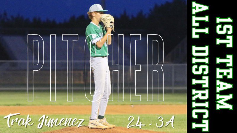 Honored to receive District 24-3A 1st Team All District Pitcher and Academic All-District. Thanks to my Lord and Savior Jesus Christ for giving me the ability to earn these awards, and also a big thanks to my family and coaches for guiding me along the way.
#GodFirst