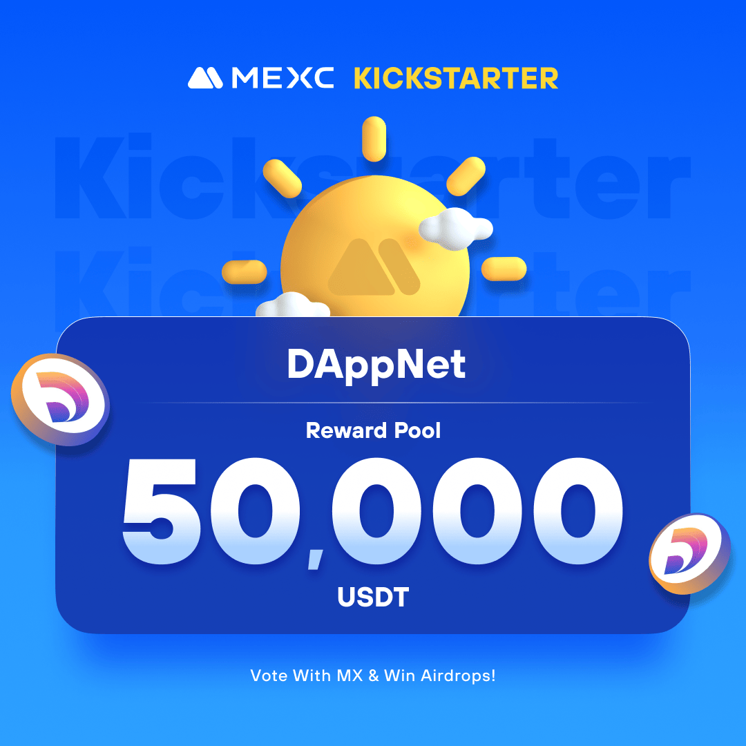 MEXC's tweet photo. .@DAppNet_, a blockchain platform that simplifies DApp development and use, is coming to #MEXCKickstarter 🚀

🗳Vote with $MX to share massive airdrops
📈 $DAPP/USDT Trading: 2024-05-22 10:00 (UTC)

Details: https://t.co/rvwUZNUpj8 https://t.co/Qag5Kp1llp