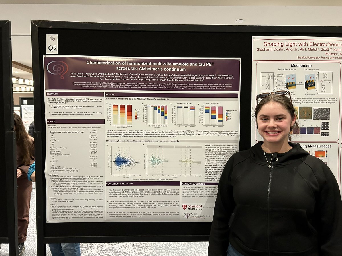 @emilymjohns presenting her amazing work on harmonized amyloid and tau PET at the @StanfordBrain 2024 Retreat! #WuTsaiNeuroscience #WuTsaiNeuroRetreat2024