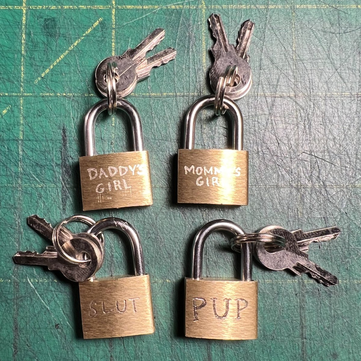 Small engraved locks are restocked