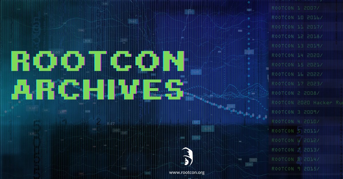 ROOTCON made it to the largest hacking conference archives!

Infocon - go checkout our archives! 

infocon.org/cons/ROOTCON/