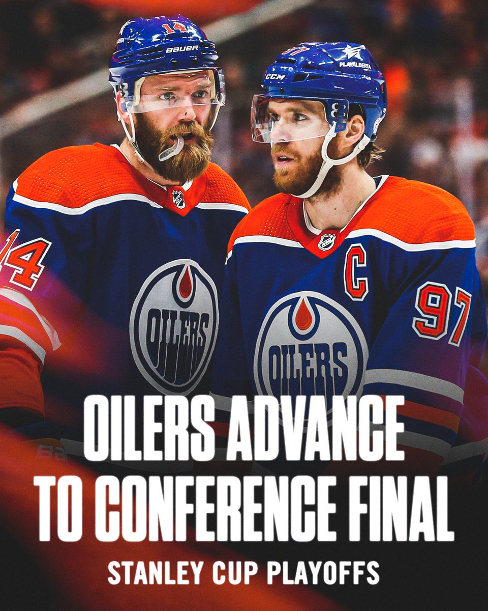 espn's tweet photo. EDMONTON IS MOVING ON‼️

The Oilers defeat the Canucks in Game 7 to reach the Western Conference finals. https://t.co/MBIRfbtzbb