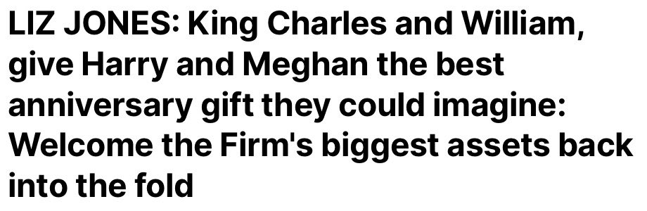 What they should be asking is what King Charles & William can give Harry that he doesn't already have.

Took their house, Harry and Meghan bought a bigger one. Took their security, the sussexes pay for their own. They already offered their titles back in '19. They can take those.