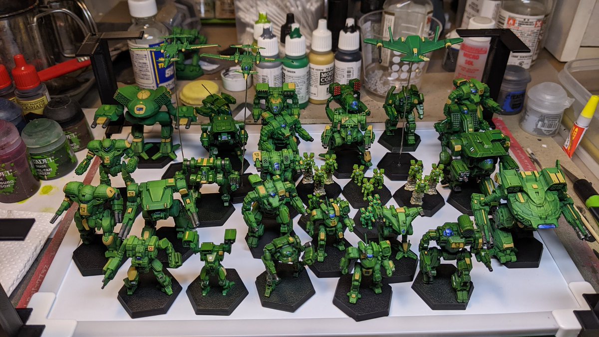 All of Delta Galaxy I have painted. 
They'll have their first outing next Sunday. 
#Battletech