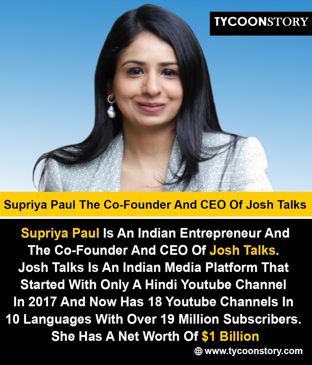 Supriya Paul The Co-Founder And CEO Of Josh Talks

#SupriyaPaul #JoshTalks #CEO #Leadership #Inspiration #WomenLeaders #Entrepreneurship #Motivation #Empowerment #WomanEntrepreneur #FemaleFounder #WomeninBusiness #WomenLeadership @JoshTalksLive 

tycoonstory.com