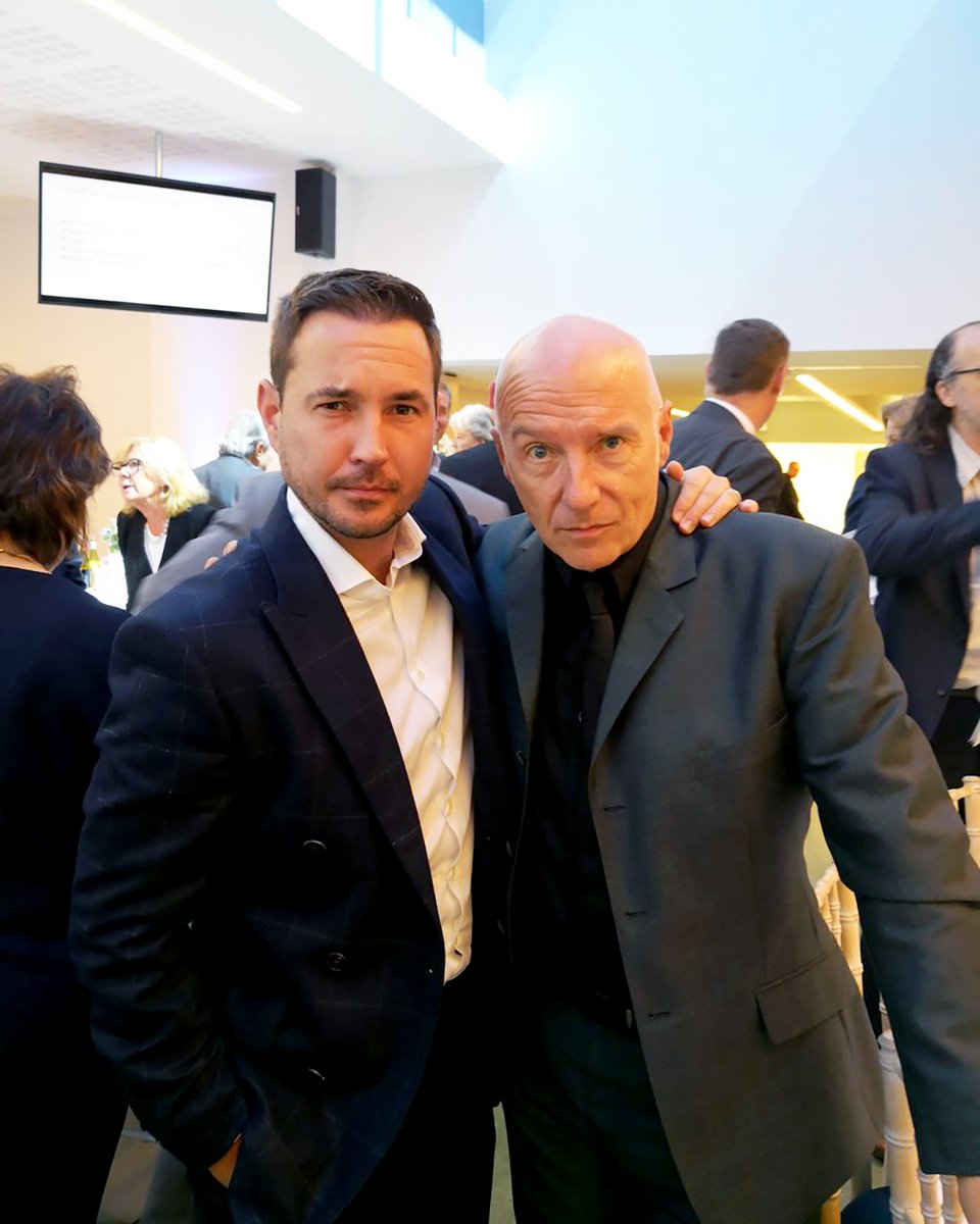 PIC OF THE DAY Wonderful fun shot of Martin with the music legend Midge Ure at the inauguration of Annie Lennox as one of the new Chancellors at Glasgow Caledonian University.  Both these gentlemen are great supporters of GCU ❤️ ~ July 2018 #MartinCompston @martin_compston