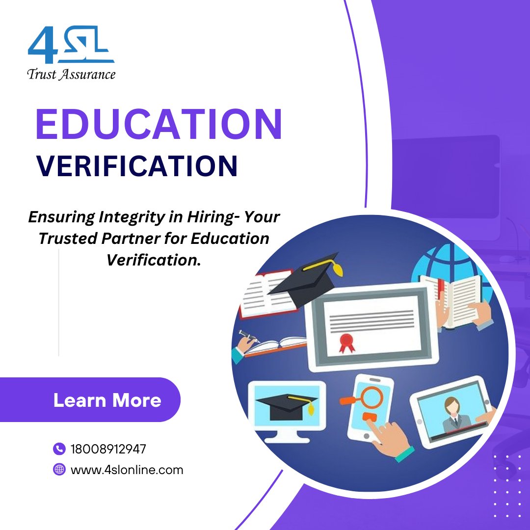4slOnline's tweet image. Ensuring authenticity in education is crucial, which is why we believe in thorough background verification. #EducationVerification #Education #TrustworthyCredentials #BackgroundChecks #Employment #Career #Jobs #Technology #Management 4slonline.com/service-educat…