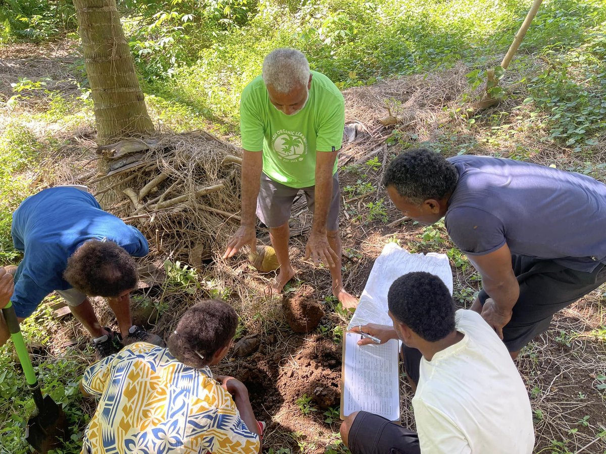 🌿 #PacificAgriculture | The Pacific Organic Learning Farms Network (POLFN) is well underway with its 1st organic #agriculture training in the region, with the Mudrenicagi Estate Farm Advisors conducting training with #farmer participants from Vanua Levu in Fiji @PoetCom1