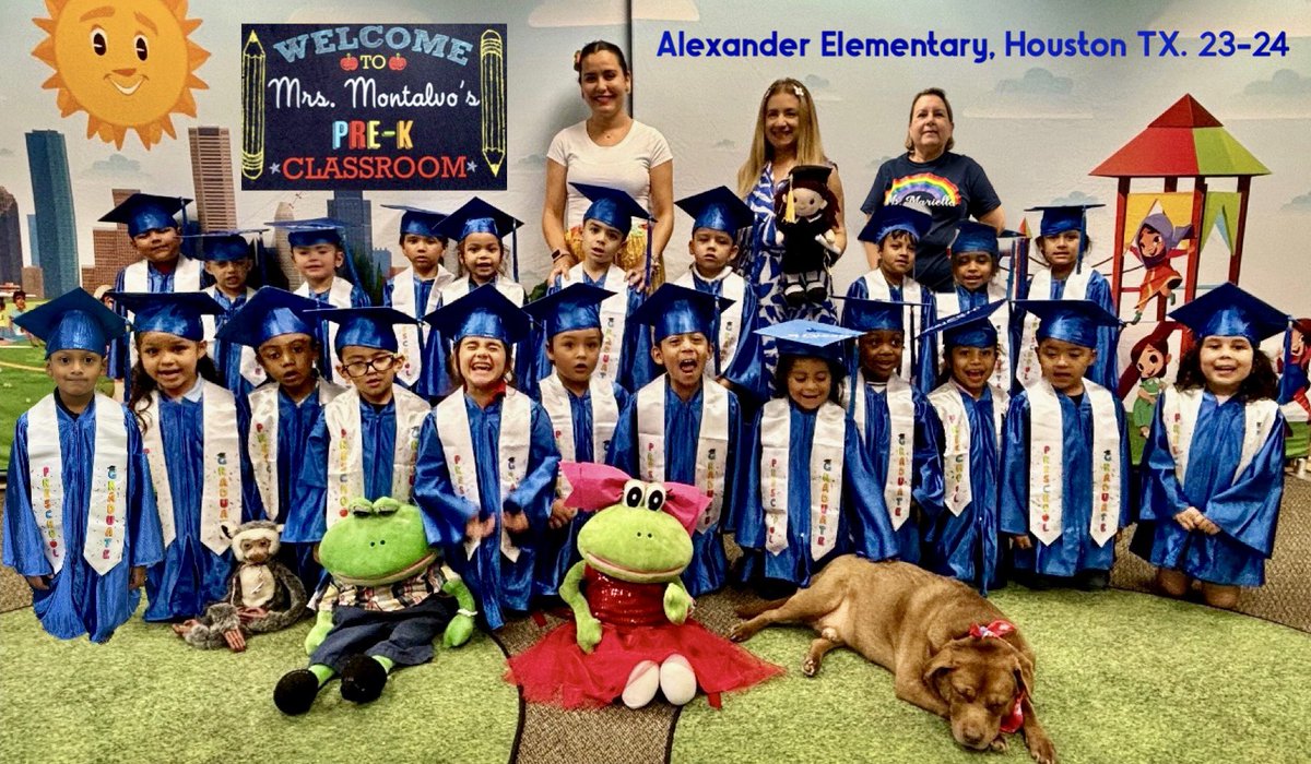 🧒🏻👦🏻 #Kindergarten here we come‼️Ms. Montalvo’s @AliefPreK Class of #2024 🎉🎓🎉🎓🎉🎓 @AliefISD Feeling Proud‼️❤️ Greatness happens at @Alexander_AISD‼️❤️ Growing #leaders every day in every way‼️❤️ @TheLeaderinMe
