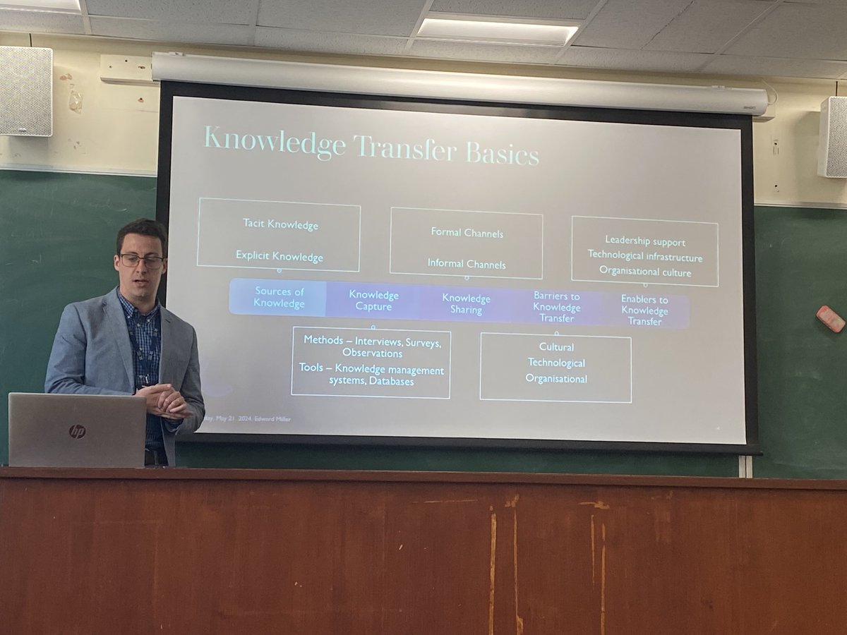 iLab_Swansea's tweet photo. Brilliant opening talk on knowledge transfer between healthcare and defence by our friend and colleague Ed Miller at @SwanseaUni PGR conference . Expertly chaired by Dr Daf Cotterell #knowledge #transfer https://t.co/OEsUmnzo5N