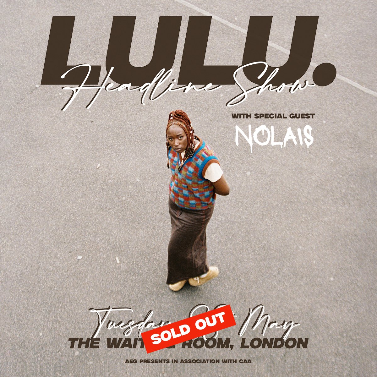 SUPPORT ANNOUNCED! LULU | @WaitingRoomN16 | 28 May 2024 Plus special guest: Nolais