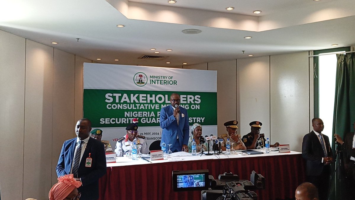 To enhance internal security and create job opportunities for Nigerians. ONGOING STAKEHOLDERS CONSULTATIVE MEETING ON NIGERIA PRIVATE SECURITY GUARDS INDUSTRY