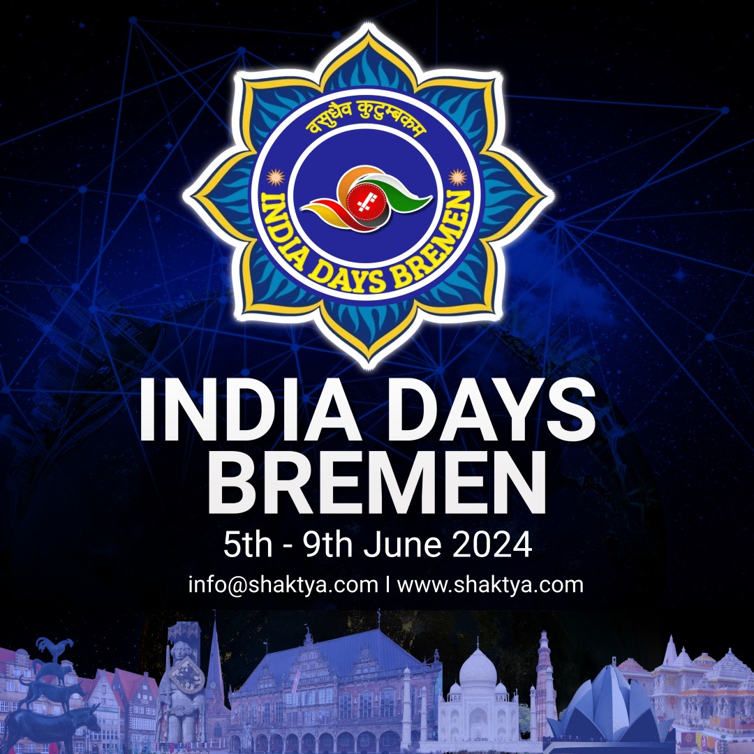 🎉 Join for India Week in Bremen from June 5-9, 2024! 🌟

Experience vibrant celebrations of art, culture 🎶, and yoga 🧘‍♀️

@meaindia @eoiberlin @shaktyaev 
#IndiaWeekBremen #CulturalExchange #Yoga #ArtAndCulture #celebrateindia