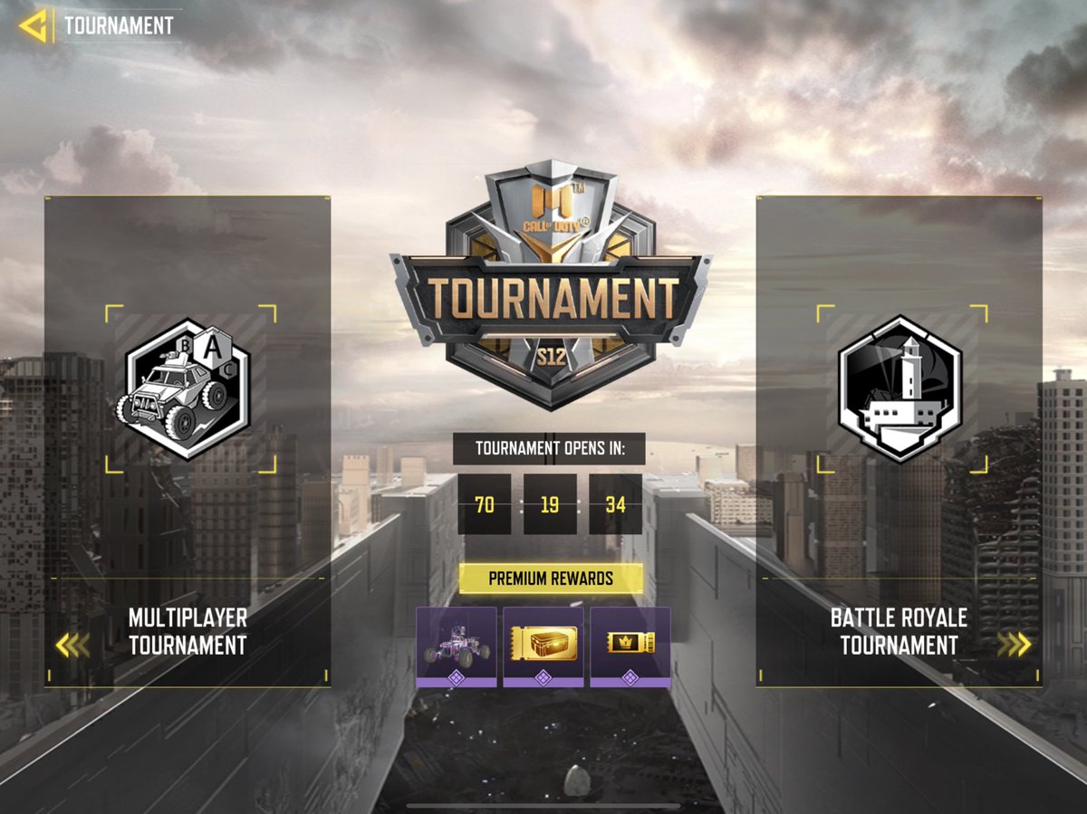 Tournament mode with BR Alcatraz return in 70hours!