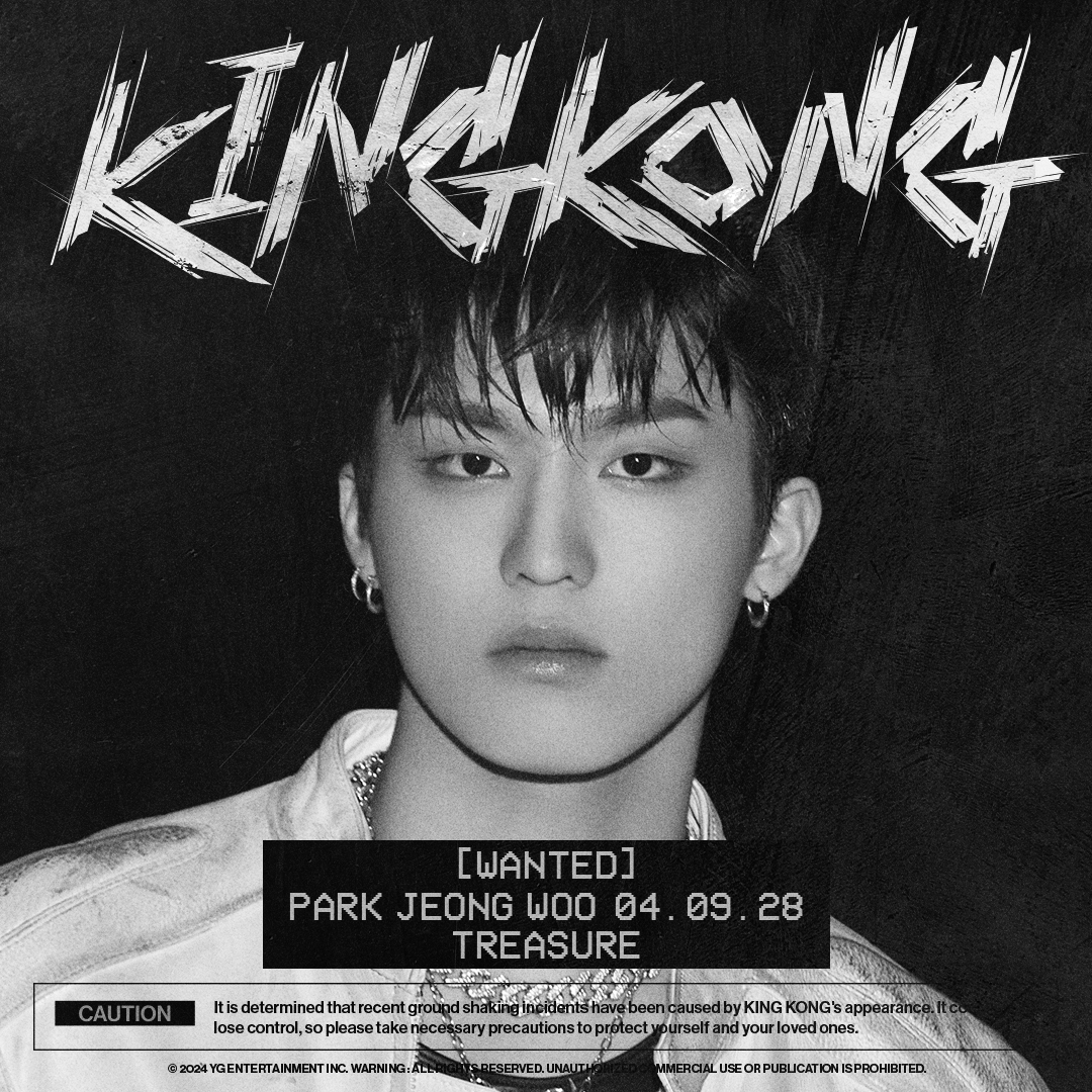 ygent_official's tweet image. #TREASURE ‘KING KONG’ CONCEPT POSTER &amp;lt;PARK JEONG WOO&amp;gt;

KING KONG
✅2024.05.28 6PM (KST)

Pre-Save Now.
➡️ygtreasureus.com

#트레저 #PARKJEONGWOO #박정우 #KINGKONG #CONCEPT_POSTER #RELEASE #20240528_6PM #YG