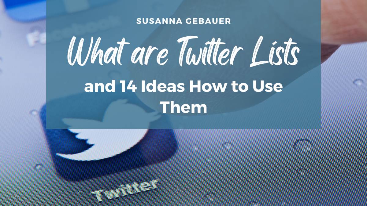 My Twitter feed is going haywire. It shows me tons of tweets from people I don't even follow - and no tweets from people I like to engage with. Do you want a solution to this problem? It exists. It is called Twitter lists here is what you need to know susannagebauer.com/blog/what-are-…