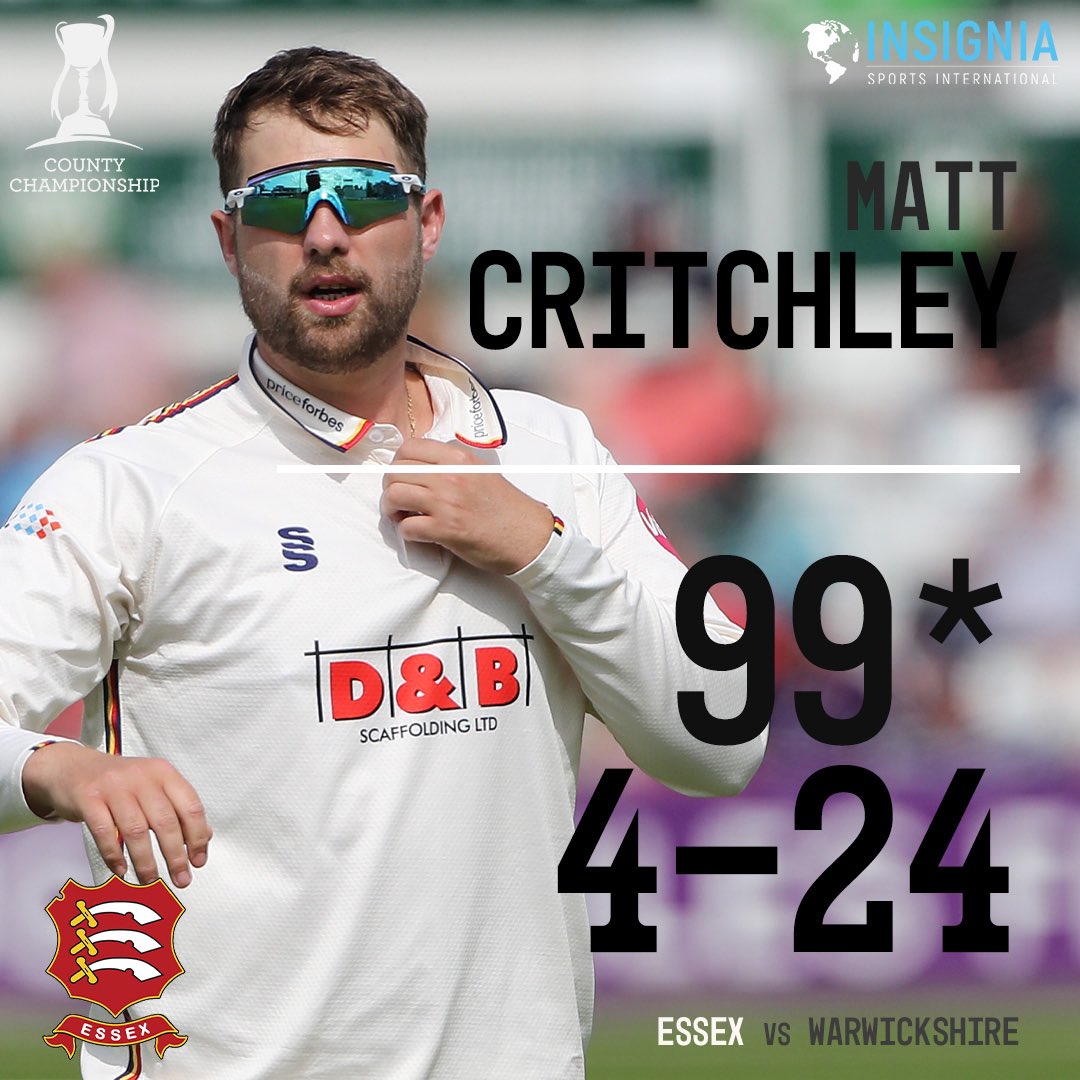 Exceptional with bat and ball! 🏏 @mattcritchley96 🔥