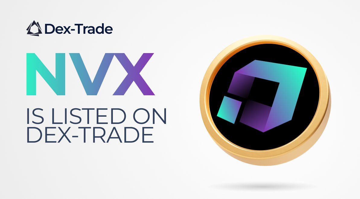 NovaDEX (NVX) IS LISTED ON DEX-TRADE 
dex-trade.com/news/nvx-is-li…
The following pair is supported:
NVX/USDT 
dex-trade.com/spot/trading/N…

Why Trade with Us?
- At Dex-Trade, we're dedicated to making cryptocurrency trading safe, easy and affordable for everyone.
- We know that every